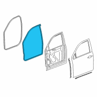 OEM Cadillac Escalade Surround Weatherstrip Diagram - 23277124