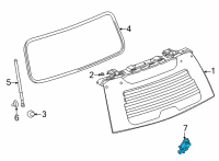 OEM 2019 Chevrolet Suburban Latch Diagram - 84686105