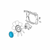 OEM 2010 Chevrolet Express 3500 Fan Clutch Diagram - 20788261