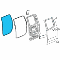 OEM 2020 GMC Sierra 1500 Weatherstrip On Body Diagram - 84244793