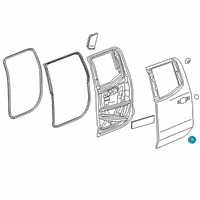 OEM 2021 Chevrolet Silverado 3500 HD Door Shell Hole Cover Diagram - 84332664