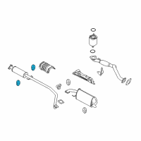 OEM 2008 Chevrolet Aveo Resonator & Pipe Insulator Diagram - 96476049