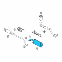 OEM Chevrolet Aveo5 Exhaust Muffler Assembly Rear Diagram - 96654183