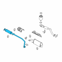 OEM 2005 Chevrolet Aveo Resonator & Pipe Diagram - 96536945