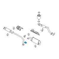 OEM 2009 Pontiac G3 Rear Muffler Gasket Diagram - 96536925