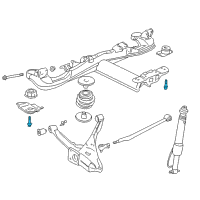 OEM Buick Riviera Bolt, Rear Suspension Support Diagram - 11588419
