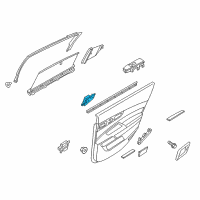 OEM 2017 Kia K900 Rear Door Outside Handle Assembly, Left Diagram - 836103T002