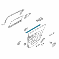 OEM Kia K900 WEATHERSTRIP-Rear Door Belt Inside Diagram - 832313T000