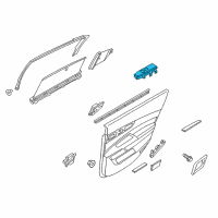 OEM 2016 Kia K900 Rear Power Window Sub Left Switch Assembly Diagram - 935803T500AHV