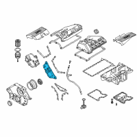 OEM 2007 BMW X5 Timing Case Cover, Top Diagram - 11-14-7-540-944