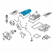 OEM BMW 550i Cylinder.Head Cover Without Pressure Control.Valve Diagram - 11-12-7-563-474