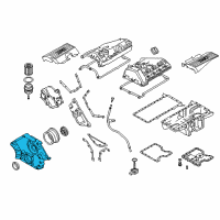 OEM BMW Timing Case Cover, Bottom Diagram - 11-14-7-540-943