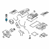 OEM 2002 BMW 745i Oil Filter Cover Diagram - 11-42-7-521-353