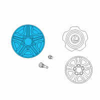 OEM 2000 Lexus LX470 Wheel, Disc Diagram - 42611-60190