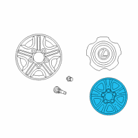 OEM Lexus LX470 Wheel, Disc Chrome P Diagram - 4261A-60150