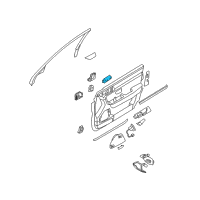 OEM 2008 Kia Amanti Front Door Safety Window Unit Assembly Right Diagram - 957503F110