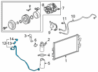 OEM 2004 Chevrolet Express 1500 Evaporator Tube Diagram - 22823630