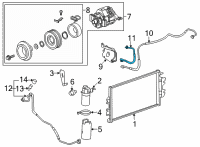 OEM Chevrolet Express 3500 AC Hose Diagram - 84148198