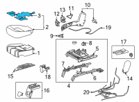 OEM 2022 Toyota Highlander Seat Cushion Heater Diagram - 87510-0E230