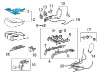 OEM 2021 Toyota Highlander Seat Cushion Heater Diagram - 87510-0E230