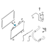 OEM Infiniti Bracket-Radiator Mounting, Upper Diagram - 21542-3JB0A