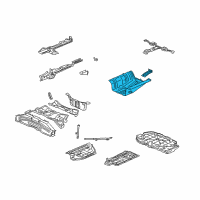 OEM Honda Insight Panel Set, RR. Floor Diagram - 04655-TM8-A00ZZ