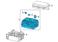 OEM 2022 Chevrolet Suburban Fuse & Relay Box Diagram - 84926407