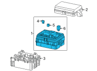 OEM 2021 Chevrolet Suburban Fuse & Relay Box Diagram - 84926407