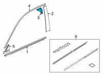 OEM 2022 Honda Civic GARNISH, L- FR Diagram - 72496-T20-A01