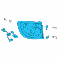 OEM 2010 Buick Enclave Tail Lamp Assembly Diagram - 25954941