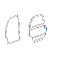 OEM 1985 GMC Safari Guard-Door Edge-LH Diagram - 15594421