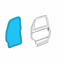 OEM 2004 GMC Safari Door Weatherstrip Diagram - 15161704