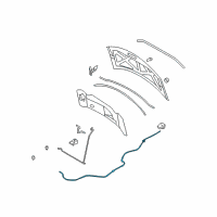 OEM 2014 Ford Edge Release Cable Diagram - 7T4Z-16916-B