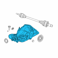 OEM 2011 Dodge Durango Differential-Rear Axle Diagram - 68019089AB