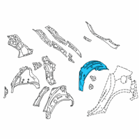 OEM Toyota Corolla Wheelhouse Liner Diagram - 65637-12070