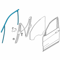 OEM BMW X4 Window Guide, Left Front Door Diagram - 51-31-7-335-505