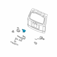 OEM Honda Pilot Actuator Assembly, Glass Hatch Diagram - 74811-SZA-A01