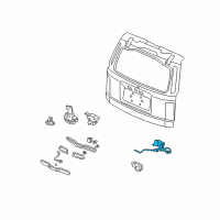 OEM 2015 Honda Pilot Lock Assembly, Glass Hatch Diagram - 74805-SZA-A01