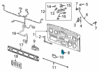 OEM 2019 GMC Sierra 1500 Latch Diagram - 84533175