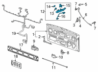 OEM GMC Sierra 3500 HD Handle Diagram - 84758065