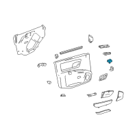 OEM Cadillac SRX Switch, Driver Seat Adjuster Memory Diagram - 25749090