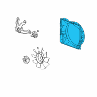 OEM 2006 Cadillac SRX Fan Shroud Diagram - 89022523