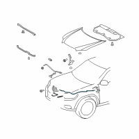 OEM 2009 Toyota Highlander Release Cable Diagram - 53630-0E040