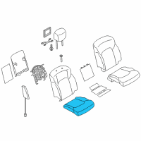 OEM Nissan Armada Pad Front Seat Cushion Diagram - 87311-1LC2A