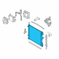 OEM 2020 Lexus LS500 Radiator Assembly Diagram - 16400-31B30