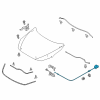 OEM Toyota Yaris Release Cable Diagram - 53600-WB002