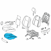 OEM Lexus CT200h Pad, Front Seat Cushion Diagram - 71512-76020