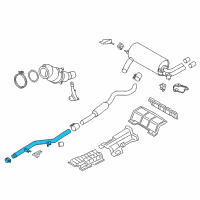 OEM 2014 BMW 428i Front Pipe Diagram - 18-30-7-633-124