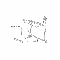 OEM 2004 Dodge Durango Liftgate Strut Support Diagram - 55362108AA