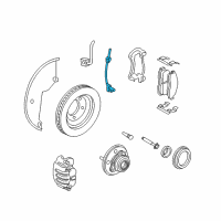 OEM 2003 Lincoln Aviator Front Speed Sensor Diagram - 4L2Z-2C204-C